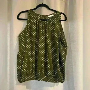 Women’s Open Shoulder Green New York Company Blouse